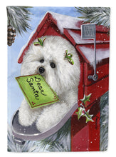 Load image into Gallery viewer, Bichon Frise Santa's List Christmas Flag Canvas House Size PPP3025CHF
