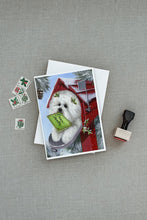 Load image into Gallery viewer, Bichon Frise Santa's List Christmas Greeting Cards -  Blank Note Cards – 8-Pack of Artist-Designed Cards with Envelopes