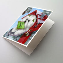 Load image into Gallery viewer, Bichon Frise Santa's List Christmas Greeting Cards -  Blank Note Cards – 8-Pack of Artist-Designed Cards with Envelopes