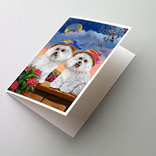 Load image into Gallery viewer, Bichon Frise Soulmates Greeting Cards -  Blank Note Cards – 8-Pack of Artist-Designed Cards with Envelopes