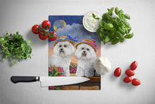 Load image into Gallery viewer, Bichon Frise Soulmates Glass Cutting Boards – Durable, Decorative Kitchen Art Large PPP3026LCB