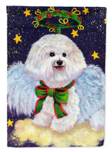 Load image into Gallery viewer, Bichon Frise Christmas Angel Flag Canvas House Size PPP3027CHF