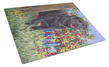 Load image into Gallery viewer, Black Labrador Retriever Glass Cutting Boards – Durable, Decorative Kitchen Art Large PPP3028LCB