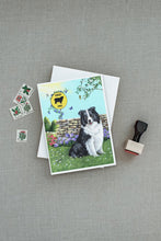 Load image into Gallery viewer, Border Collie Crossing Greeting Cards -  Blank Note Cards – 8-Pack of Artist-Designed Cards with Envelopes