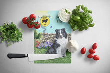 Load image into Gallery viewer, Border Collie Crossing Glass Cutting Boards – Durable, Decorative Kitchen Art Large PPP3030LCB