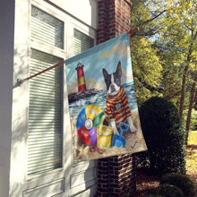 Load image into Gallery viewer, Boston Terrier Beach Baby Flag Canvas House Size PPP3032CHF