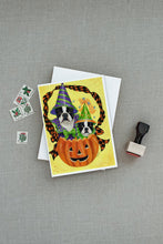 Load image into Gallery viewer, Boston Terrier Halloweenies Greeting Cards -  Blank Note Cards – 8-Pack of Artist-Designed Cards with Envelopes