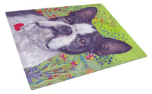 Load image into Gallery viewer, Boston Terrier Jungle Glass Cutting Boards – Durable, Decorative Kitchen Art Large PPP3034LCB