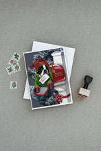 Load image into Gallery viewer, Boston Terrier Letter to Santa Christmas Greeting Cards -  Blank Note Cards – 8-Pack of Artist-Designed Cards with Envelopes