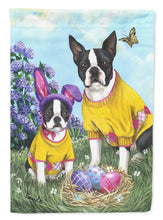 Load image into Gallery viewer, Boston Terrier Easter Bunny Flag Canvas House Size PPP3037CHF