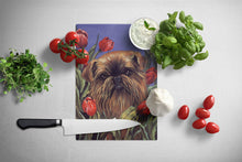 Load image into Gallery viewer, Brussels Griffon Peek a Boo Glass Cutting Boards – Durable, Decorative Kitchen Art Large PPP3041LCB