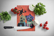 Load image into Gallery viewer, Cairn Terrier Pirates Halloween Glass Cutting Boards – Durable, Decorative Kitchen Art Large PPP3043LCB