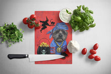 Load image into Gallery viewer, Cairn Terrier Black Pirate Halloween Glass Cutting Boards – Durable, Decorative Kitchen Art Large PPP3044LCB