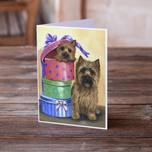 Load image into Gallery viewer, Cairn Terrier Boudoir Greeting Cards -  Blank Note Cards – 8-Pack of Artist-Designed Cards with Envelopes