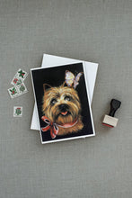 Load image into Gallery viewer, Cairn Terrier Butterfly Greeting Cards -  Blank Note Cards – 8-Pack of Artist-Designed Cards with Envelopes