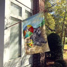 Load image into Gallery viewer, Cairn Terrier At the Beach Flag Canvas House Size PPP3048CHF