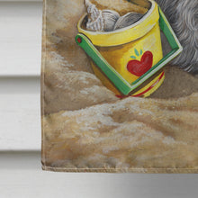 Load image into Gallery viewer, Cairn Terrier At the Beach Flag Canvas House Size PPP3048CHF