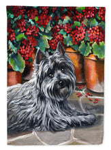 Load image into Gallery viewer, Cairn Terrier Geraniums Garden Flag – Decorative Outdoor Yard Flag PPP3052GF
