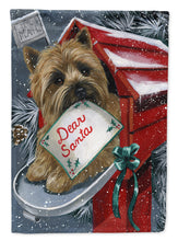 Load image into Gallery viewer, Cairn Terrier Christmas Letter to Santa Flag Canvas House Size PPP3054CHF