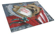 Load image into Gallery viewer, Cairn Terrier Christmas Letter to Santa Glass Cutting Boards – Durable, Decorative Kitchen Art Large PPP3054LCB