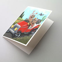 Load image into Gallery viewer, Cairn Terrier On the Move Greeting Cards -  Blank Note Cards – 8-Pack of Artist-Designed Cards with Envelopes