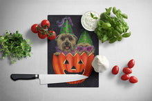 Load image into Gallery viewer, Cairn Terrier Halloween PeekaBoo Glass Cutting Boards – Durable, Decorative Kitchen Art Large PPP3056LCB