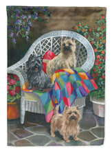 Load image into Gallery viewer, Cairn Terrier Trio Flag Canvas House Size PPP3059CHF