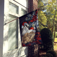 Load image into Gallery viewer, Cat Kitty Glitter Christmas Flag Canvas House Size PPP3062CHF