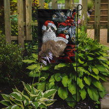 Load image into Gallery viewer, Cat Kitty Glitter Christmas Garden Flag – Decorative Outdoor Yard Flag PPP3062GF