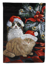 Load image into Gallery viewer, Cat Kitty Glitter Christmas Garden Flag – Decorative Outdoor Yard Flag PPP3062GF