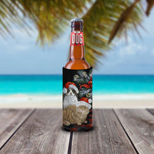 Load image into Gallery viewer, Cat Kitty Glitter Christmas  Hugger for slim cans PPP3062MUK