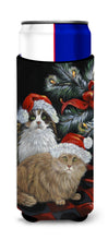Load image into Gallery viewer, Cat Kitty Glitter Christmas  Hugger for slim cans PPP3062MUK