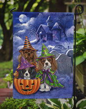 Load image into Gallery viewer, Cavalier Spaniel Halloween House Garden Flag – Decorative Outdoor Yard Flag PPP3064GF