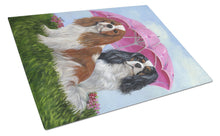 Load image into Gallery viewer, Cavalier Spaniel Royal Subjects Glass Cutting Boards – Durable, Decorative Kitchen Art Large PPP3066LCB