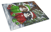 Load image into Gallery viewer, Cavalier Spaniel Snowman Christmas Glass Cutting Boards – Durable, Decorative Kitchen Art Large PPP3067LCB