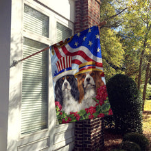Load image into Gallery viewer, Cavalier Spaniel USA Flag Canvas House Size PPP3069CHF