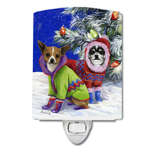 Load image into Gallery viewer, Chihuahua Christmas Snowflakes Ceramic Night Light PPP3071CNL