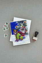 Load image into Gallery viewer, Chihuahua Christmas Snowflakes Greeting Cards -  Blank Note Cards – 8-Pack of Artist-Designed Cards with Envelopes
