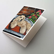 Load image into Gallery viewer, Cocker Spaniel Life is Good Greeting Cards -  Blank Note Cards – 8-Pack of Artist-Designed Cards with Envelopes