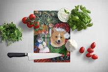 Load image into Gallery viewer, Corgi Under my Christmas Tree Glass Cutting Boards – Durable, Decorative Kitchen Art Large PPP3078LCB