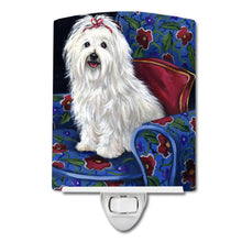 Load image into Gallery viewer, Coton De Tulear Royalty Ceramic Night Light PPP3079CNL