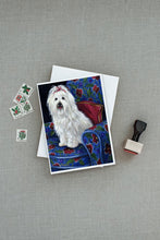 Load image into Gallery viewer, Coton De Tulear Royalty Greeting Cards -  Blank Note Cards – 8-Pack of Artist-Designed Cards with Envelopes