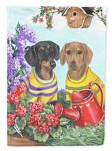 Load image into Gallery viewer, Dachshund Blooms Flag Canvas House Size PPP3080CHF