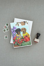 Load image into Gallery viewer, Dachshund Blooms Greeting Cards -  Blank Note Cards – 8-Pack of Artist-Designed Cards with Envelopes
