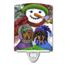 Load image into Gallery viewer, Dachshund Christmas Frosty and Company Ceramic Night Light PPP3081CNL