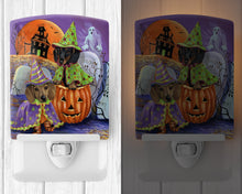 Load image into Gallery viewer, Dachshund Halloween Haunted House Ceramic Night Light PPP3082CNL