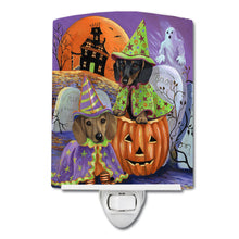 Load image into Gallery viewer, Dachshund Halloween Haunted House Ceramic Night Light PPP3082CNL