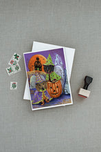 Load image into Gallery viewer, Dachshund Halloween Haunted House Greeting Cards -  Blank Note Cards – 8-Pack of Artist-Designed Cards with Envelopes