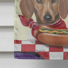 Load image into Gallery viewer, Dachshund Hot Dog Stand Flag Canvas House Size PPP3083CHF