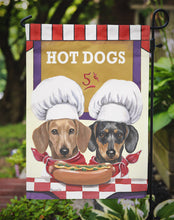 Load image into Gallery viewer, Dachshund Hot Dog Stand Garden Flag – Decorative Outdoor Yard Flag PPP3083GF